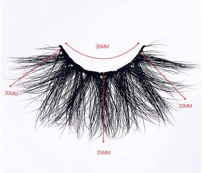 “APPLY PRESSURE” 25MM “Russin Synthetic Lashes