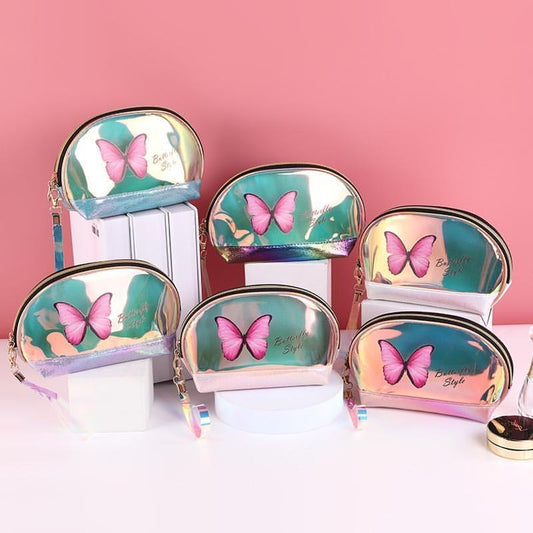 Holographic “Butterfly” 🦋 Cosmetic Bag”(Bigger than pictured)